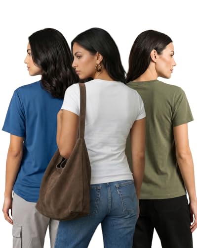 Image of Nobero Women's Graphic Printed Regular Fit Cotton T-Shirt | Casual Tees for Women (Pack of 3)