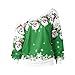 Produktbild VEMOW Frohe Weihnachten Schulterfrei Pullover Damen Off Shoulder Langarmshirts Weihnachtsmann Drucken Weihnachtspullover Rundhals Ausschnitt Pullover Weihnachtsshirt Langarm Frauen(Grün,42)