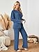 Kikibell Matching Sets for Women Going Out Fall Fashion Trends Women Maternity Loungewear Lounge Set Blue
