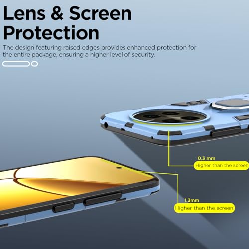 Image of Pikkme Bumper for Realme 12 Plus 5G (Polycarbonate Blue)