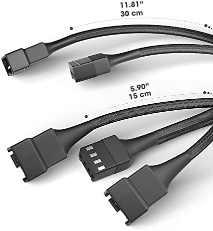KabelDirekt  15cm PWM fan to 2x PWM fan Y-cable + 30cm PWM fan extension cable