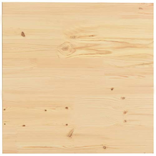 Preisvergleich Produktbild vidaXL Kiefernholz Massiv Tischplatte Massivholzplatte Holzplatte Ersatztischplatte Holz Platte für Esstisch Quadratisch 60x60x2,5cm