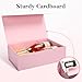 LIFELUM Pink Gift Box 13.85'' x 8.35'' x 4.45'' Gift for Wedding Large Gifts Boxes for Presents Birthday Magnetic Box for Gifts with Luxury Filler,Card, Ribbon,Sticker 1 Pack