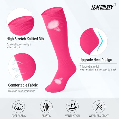 Image of LEACOOLKEY Baseball Belt and Socks Combo Set Adjustable Softball Socks and Elastic Belt for Youth and Adult