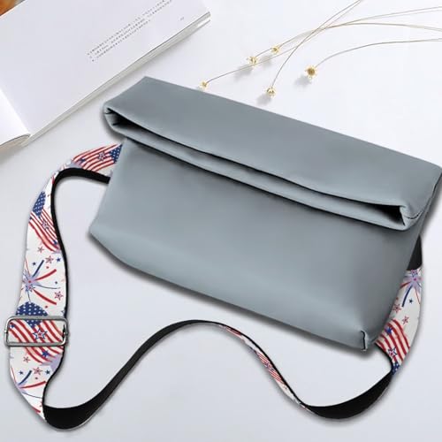 Image of Adjustable Purse Strap for Women, Crossbody Wide Handbag Strap Replacement, Sturdy Bag Strap with Silver Hardware