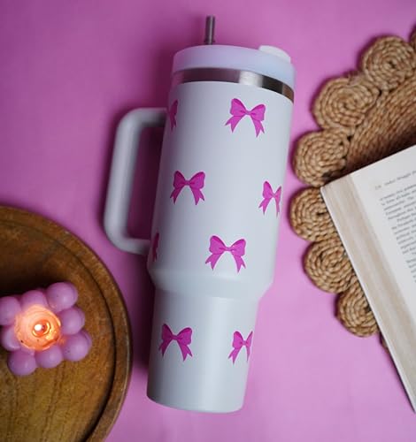 Image of 1200ML Stainless Steel Tumbler Hot and Cold with Handle and Lid and 2 Straws, Double Insulated Cup Leak Proof Mug Cupholder for Gym, Travelling (crimsone)