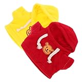 KICHOUSE クマのぬいぐるみ服 30cm用 2個 アクセサリー 小さなパーカーとスウェットセット 装飾用の衣装 再利用可能 柔らかい素材