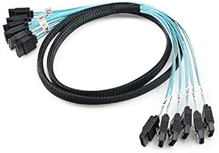 CableDeconn High Speed 6Gbps Sata 6 SATA Cable SAS Cable for Server 6 Pieces (1m)