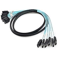CableDeconn Alta Velocidad 6Gbps 6pcs/set Sata 6 SATA Cable