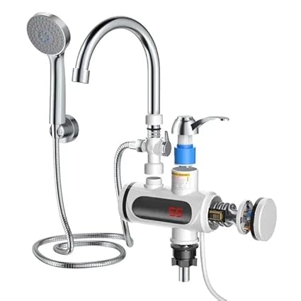 Mabron Instant Tap Water Heater, Geyser for Kitchen, Bathroom, Office, Restaurants, Labs, Clinics, Saloon, LED Electric Head Water Heaters Body