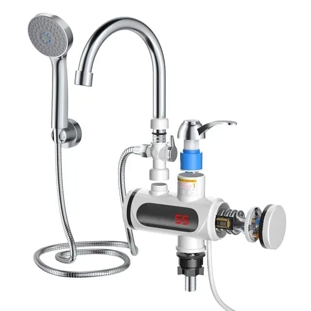 Mabron [𝟭𝟱 𝗬𝗘𝗔𝗥𝗦 𝗪𝗔𝗥𝗥𝗔𝗡𝗧𝗬] Instant Tap Water Heater, Geyser for Kitchen, Bathroom, Office, Restaurants, Labs, Clinics, Saloon, LED Electric Head Water Heaters Body-image-6