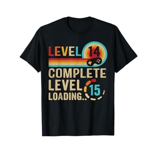 Gamer 14 cumpleaños Nivel 14 Nivel completo 15 Cargando Camiseta