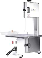 Serra Fita Com Moedor Boca Número 5 Lâmina 1,46mts Semi Inox Delta Grill Bivolt
