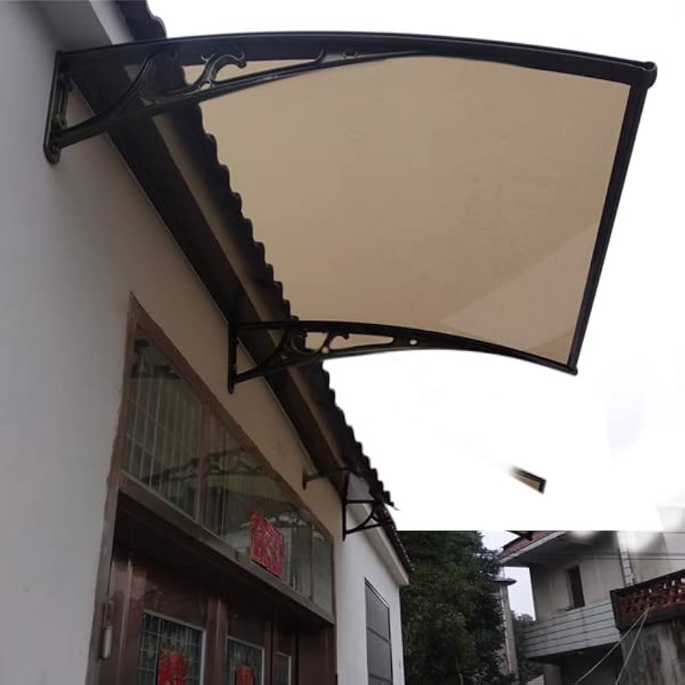 Amazon.co.jp: 雨よけひさし ひさし 軒 雨除け 日よけ 傾斜式