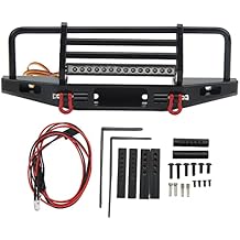 Astibym RC Front Bumper, Aluminum Alloy Metal Rear Bumper RC Car Metal Bumper for SCX10 1/10