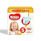 Huggies Windeln Ultra Comfort Baby Größe 5 Monatsbox, 1er Pack (1 x 126 Stück)