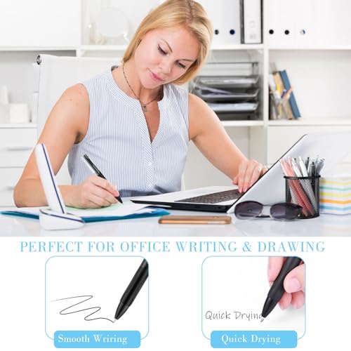 Motiskyy 100 bolígrafos de gel negro 0.5mm retractil miniatura 5
