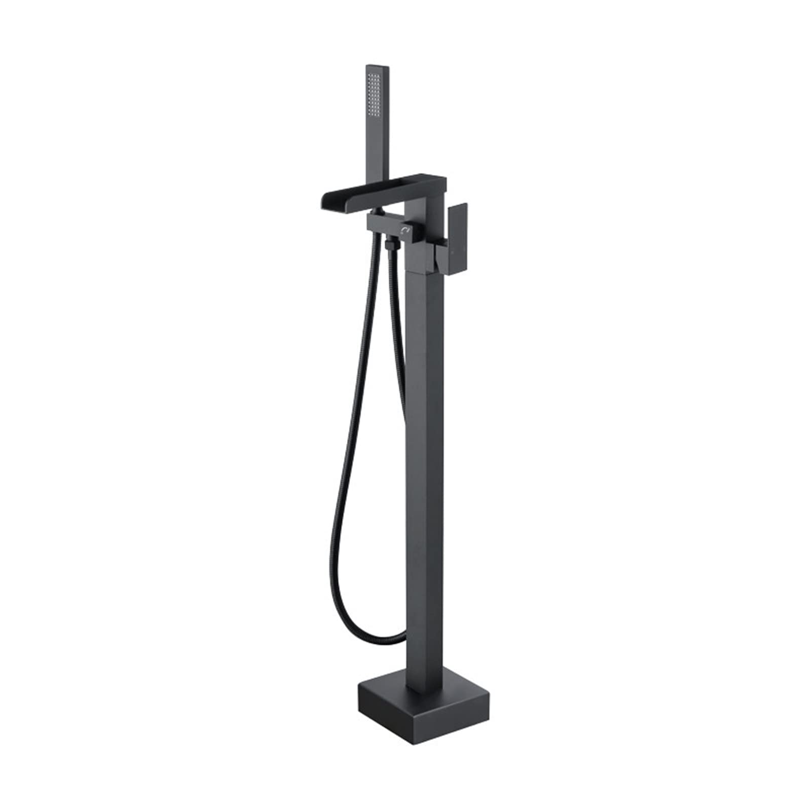 Grifo de bañera Grifo de baño Independiente de latón Caño Giratorio de 360 ​​​​° Grifo Mezclador para bañera Llenador de bañera en Cascada con Grifo para bañera con Ducha de Mano Grifos de baño para