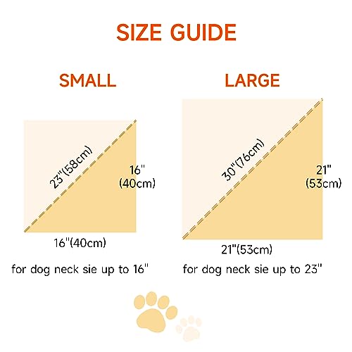 Image of Tunkoo Dog Bandana Super Cute Autumn Fall Dog Scarf - Durable and Stylish Adjustable for Girl or Boy Small Medium and Large Square Puppy Kerchief, L