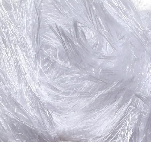 Image of Eyelash Fun Fur Yarn Premium 100% Polyester 164 Yds (150 Mt), 3.53 Oz (100 Gr) Colorful Crochet Yarn Dıy Hand Knitting. (Optical White, 1 Skein)