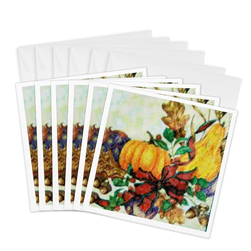 Cartes de voeux pour Thanksgiving pour écrire un mot personnalisé lot de 6