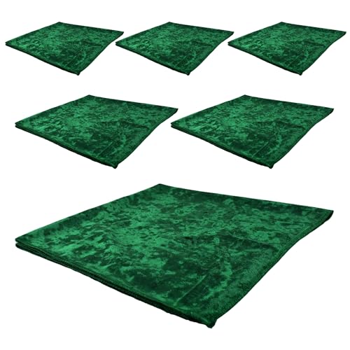 Homeford Velvet Dinner Cloth Napkin, 20-inch, 6-Count, Emerald