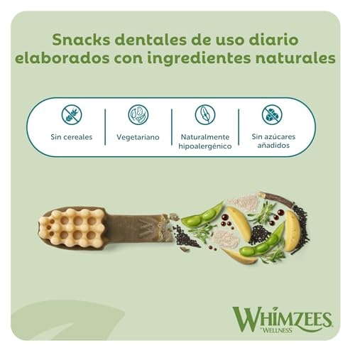 Miniatura 4 de Whimzees Snacks Dentales Naturales Sin Cereales - Para Perros Medianos Cepillos De Dientes Masticables Mejora La Higiene Bucal 30 Unidades