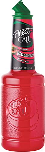 Finest Call Premium Watermelon Fruit Puree Drink Mix, 1 Liter Bottle (33.8 Fl Oz)