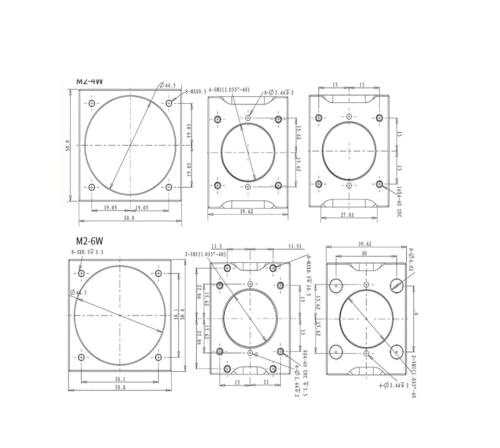 Jaula óptica cubo M2-6W original elimina desalineaciones en sistemas de varillas de 30.00mm 3