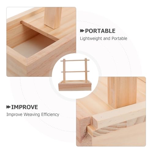 Support à bois double pour pelotes et boîte de rangement aiguilles couture - 4
