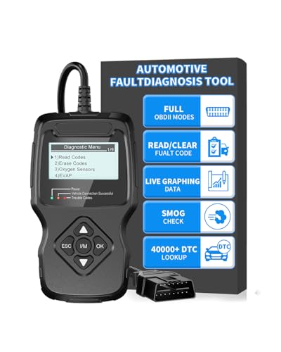 Car OBD2 Scanner, OBD2 Scanner Diagnostic Code Reader Tool with I/M Readiness, Data Stream, Battery Tester, Check Engine Light with Reset, OBDII/EOBD Car Diagnostic Scanner for All Vehicles After 1996