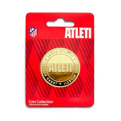 MOCIWORLD - Atlético de Madrid - Moneda edición Especial con Escudo e inscripción Atleti - Coleccionable - Dorada - Producto Oficial | Ya disponible en tu tienda friki favorita! En mundofriki.es!