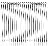 Cabilock 50 Stück Reißfeste Schwarze Stahl Etikettenschnur 20cm für Kleidung und Hüte mit Benutzerfreundlichem Design Leichtes Sicherheitsseil für Boutiquen und Supermarkt Zubehör