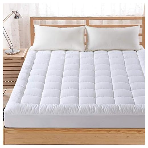 FAIRYLAND Full Mattress Topper Bed Pillow Top Cooling Washable Mattress Pad Cover Cotton with Snow Down Alternative Fill(8-21 Inch Deep Pocket)