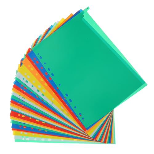 EXQUIMEUBLE 62個入りカラフルプラスチックインデックス仕切り紙 タブ付きファイル類用バインダー用 書類整理とプランナー用ルーズリーフ仕切り