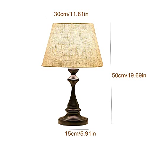 Lampe de chevet à intensité variable avec abat-jour en lin - 3