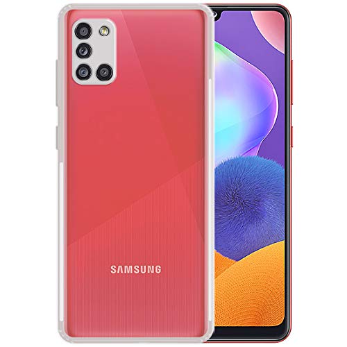 Image of Amazon Brand - Solimo Anti Dust Plug Soft & Flexible Back Cover for Samsung Galaxy A31 (Silicon::Plastic | Transparent)