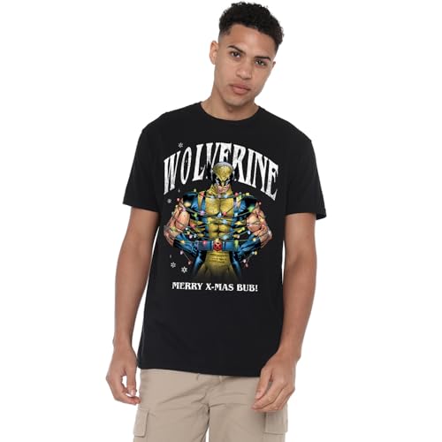 T-shirt mixte Marvel Wolverine cadeau de Noël original style geek noir