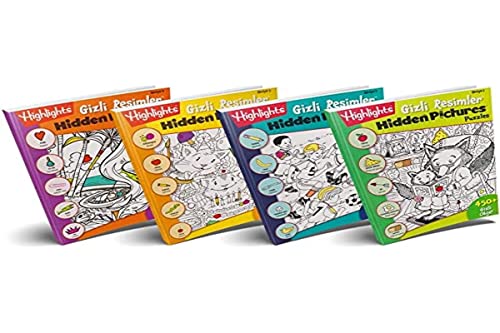 Highlights Hidden Pictures Puzzles (Gizli Resimler) 4'lü Set
