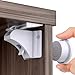 Blocca Cassetti per Bambini, Kimsky 12 Serrature + 3 Chiavi Blocco di Sicurezza Magnetico Per Bambini, Chiudi Cassetti Bambini con Adesivo Nessun Trapano Necessario, Bianca immagine