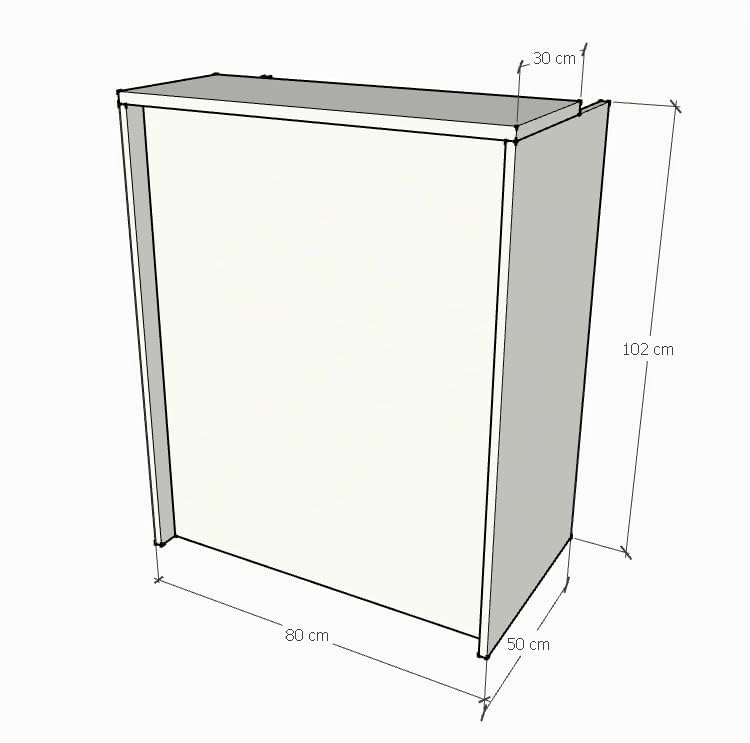 MOSTRADOR de Recepción y Oficina. Fácil Montaje. 80X105X50CM Laminado con Frontal Fabricado en españa. (Blanco)