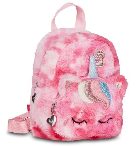 Sac à dos licorne en fourrure rose aux finitions soignées SJ GANG