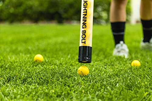 Sklz Lightning Bolt Pro Pitching Machine + Bolt Balls 12 Pack, Baseball Batting Training Set #TOP3