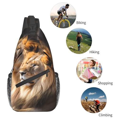 Bolso cruzado Two Lions para hombre y mujer negro miniatura 6
