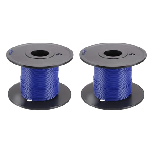 Fil de connexion interne en cuivre étamé UL1007 calibre 28 câble bleu 50 m sur bobine