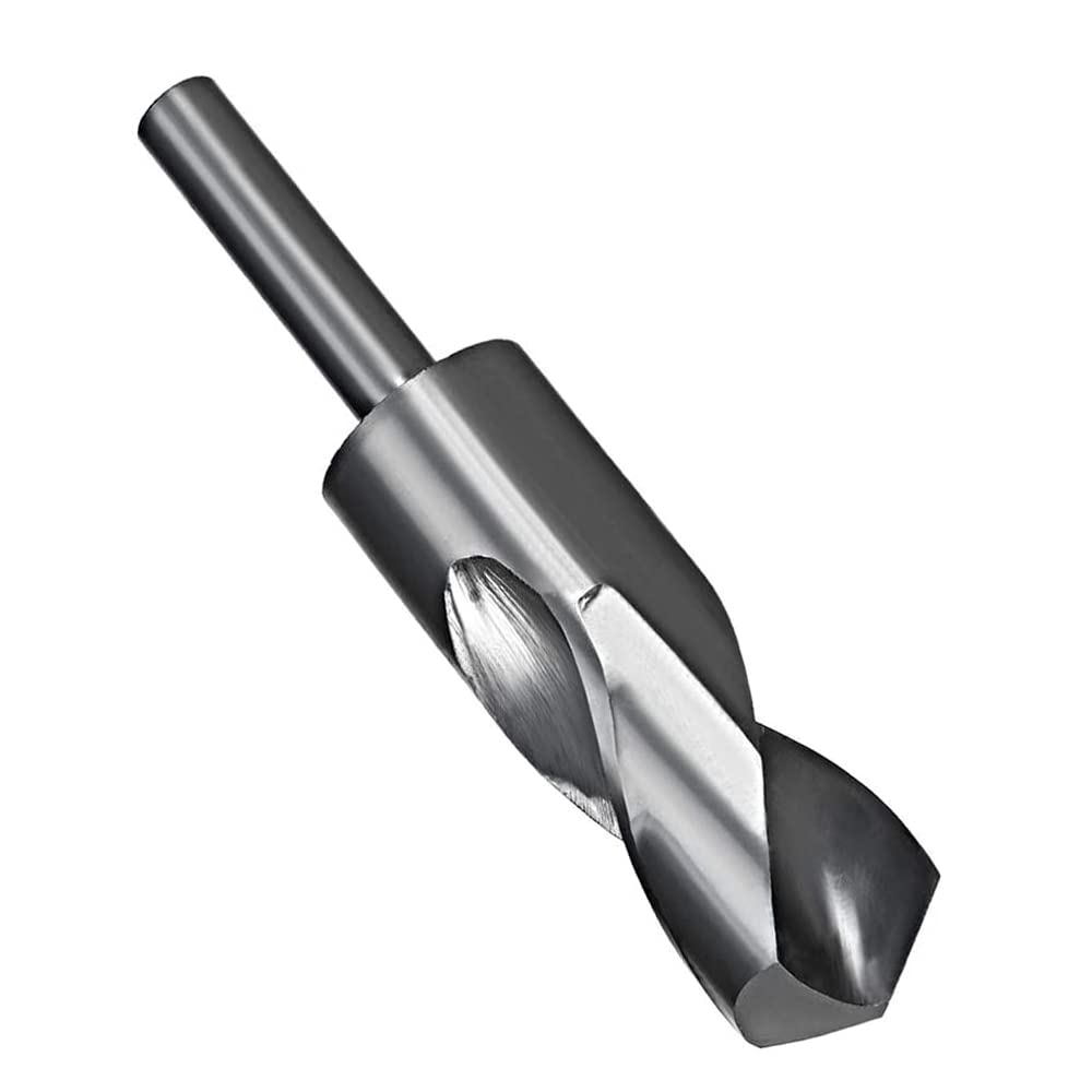 Utoolmart Bohrer mit reduziertem Schaft, HSS 6542, Schwarzoxid mit 1,27 cm geradem Schaft, 32 mm