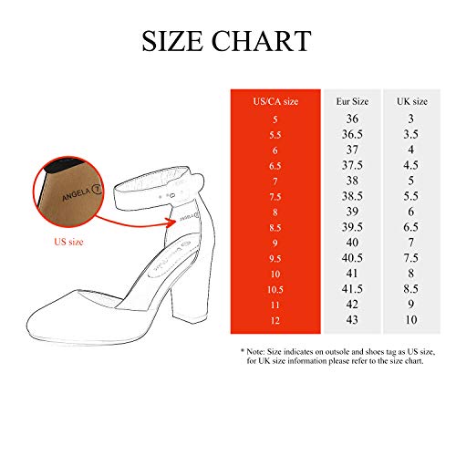 DREAM PAIRS Women's High Heel Closed Toe Chunky Wedding Pumps Shoes - Image 3