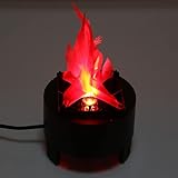 Neuf High-Tech Place [220V US/UE Plug] 10 W Simulation Artificielle Brûler Faux Flamme Lampe Torche Feu Pot Bol Lumière pour Festival Party Décoration, Hauteur de la Flamme: Environ 8 cm