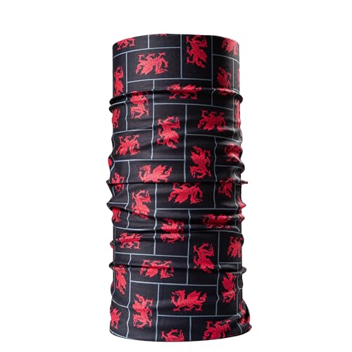 Ya en mundofriki.es: Bufanda de cuello con diseño de bandera de dragón de Gales de Gales, color negro, negro, rojo, Taille unique