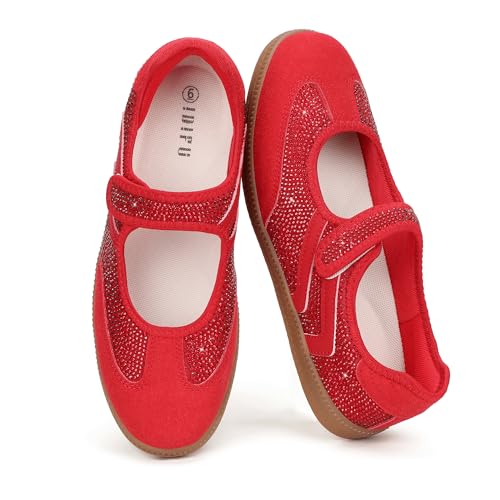Image of IDIFU Mary Jane Sneakers for Women Retro Fashion Casual Ballet Flats